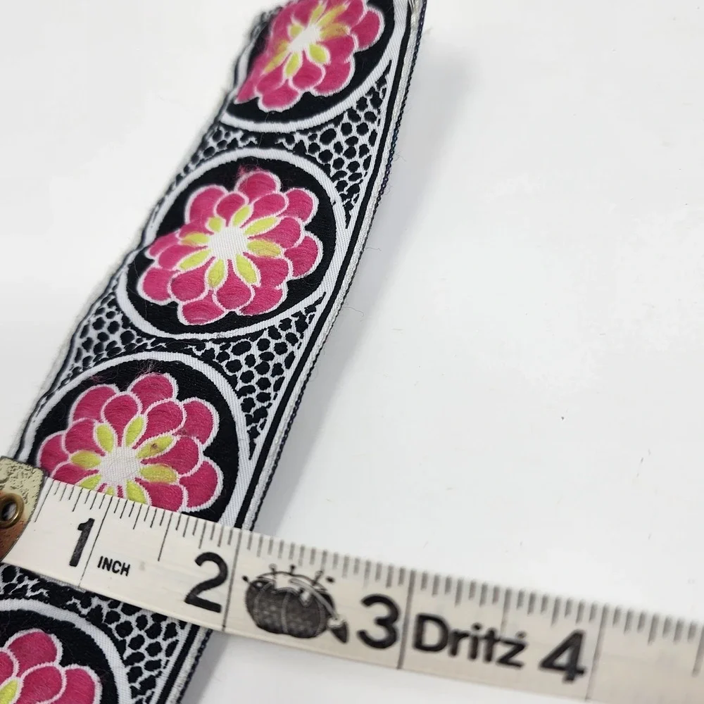 Embroidered Floral Fabric Belt Women's 41